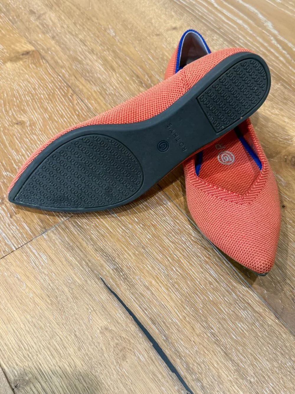 Rothy's Point II Lollipop Orange Flats